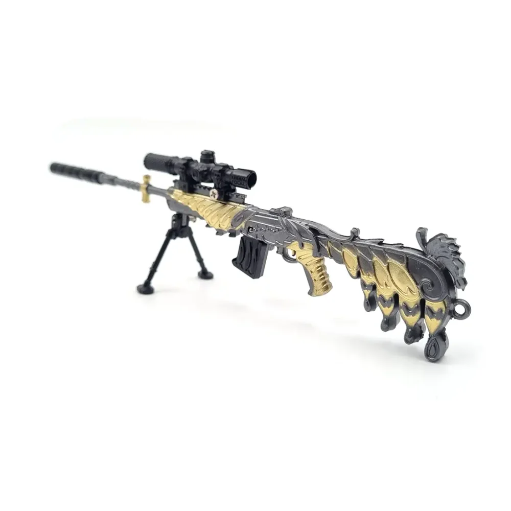 ماکت اسلحه M14 طوسی طلایی سایز بزرگ - تصویر 2