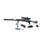 ماکت اسلحه کلاشینکف مشکی آبی سایز بزرگ - Image 2