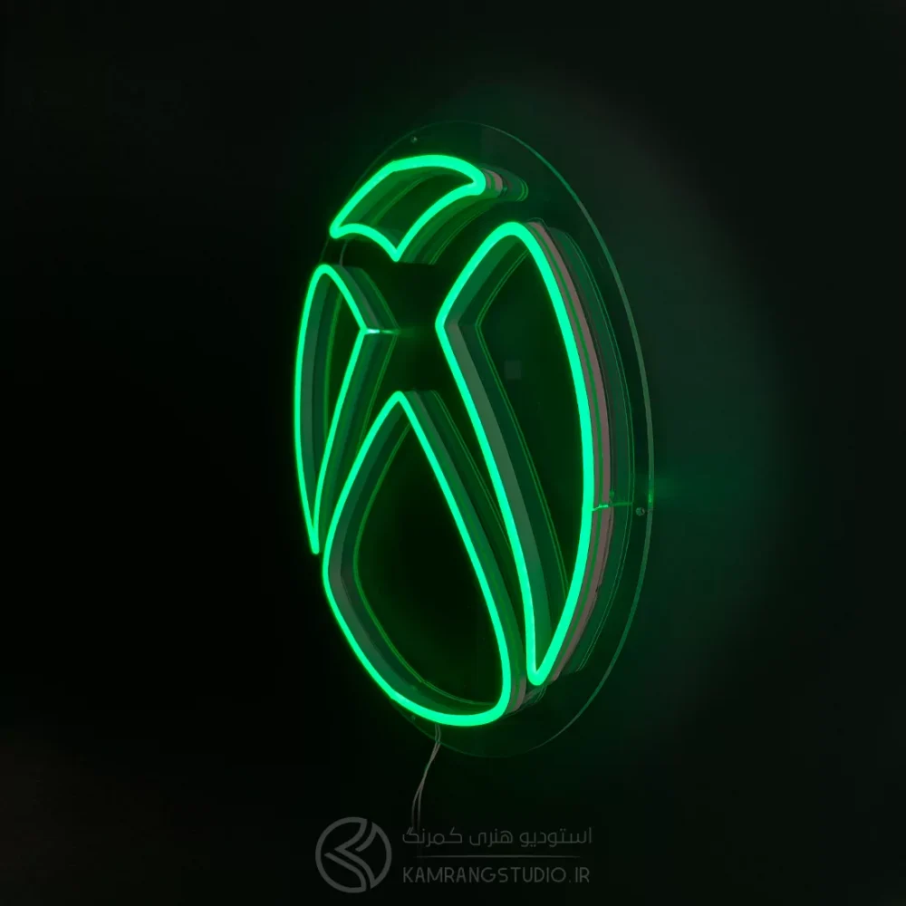 تابلو نئون گیمینگ طرح لوگو ایکس باکس xbox