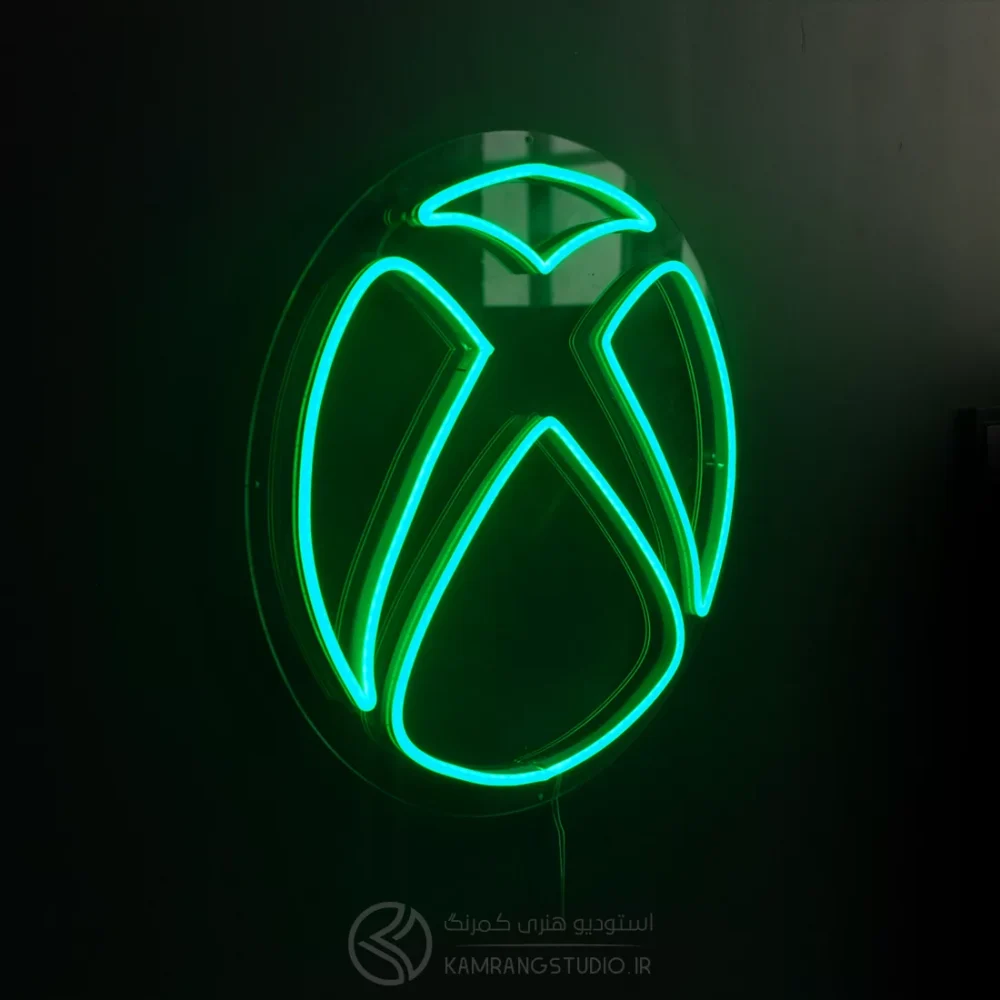 تابلو نئون گیمینگ طرح لوگو ایکس باکس xbox