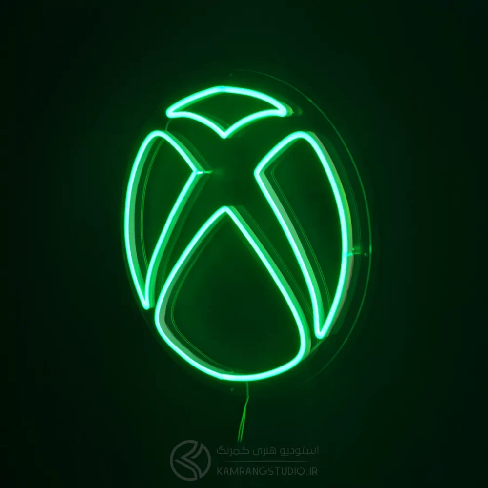 تابلو نئون گیمینگ طرح لوگو ایکس باکس xbox