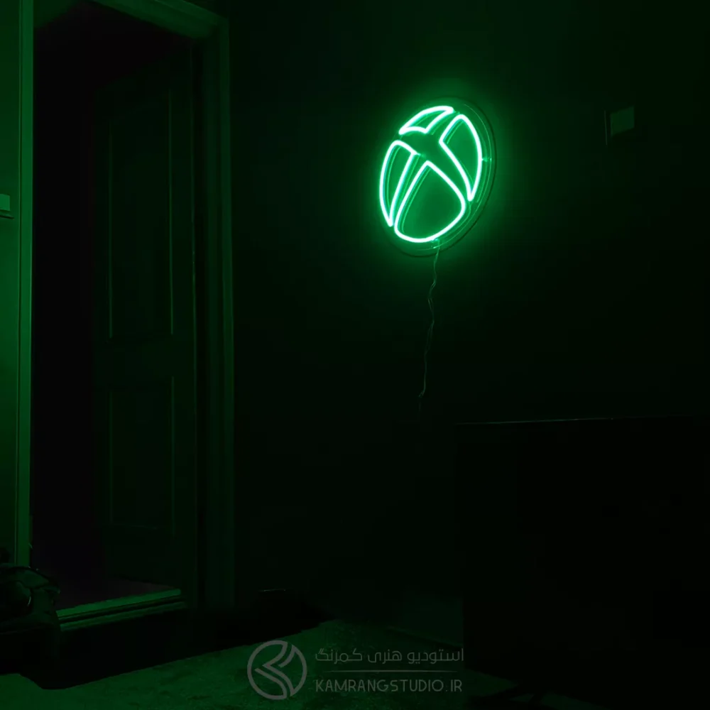 تابلو نئون گیمینگ طرح لوگو ایکس باکس xbox