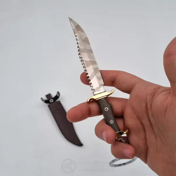 ماکت جاکلیدی چاقو شکاری غلاف دار