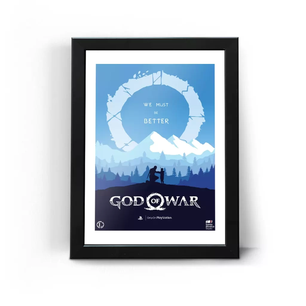 تابلو قاب عکس گیمینگ گاد آف وار خدای جنگ