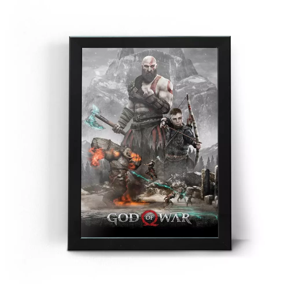 تابلو قاب عکس گیمینگ گاد آف وار خدای جنگ