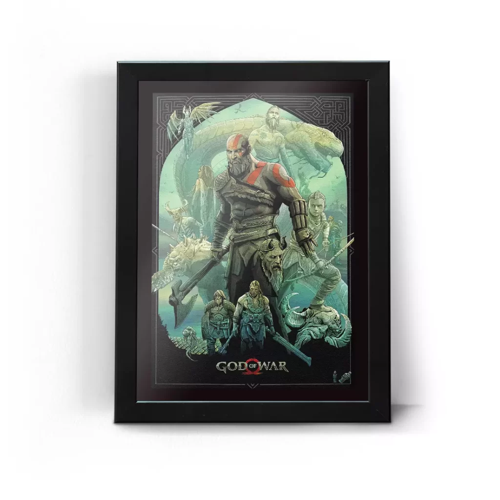 تابلو قاب عکس گیمینگ گاد آف وار خدای جنگ