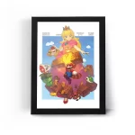 تابلو قاب عکس گیمینگ سوپرماریو و پرنسس