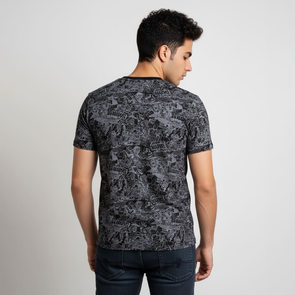 Marvel Tshirt Black-06 تیشرت مارول Marvel - Image 2