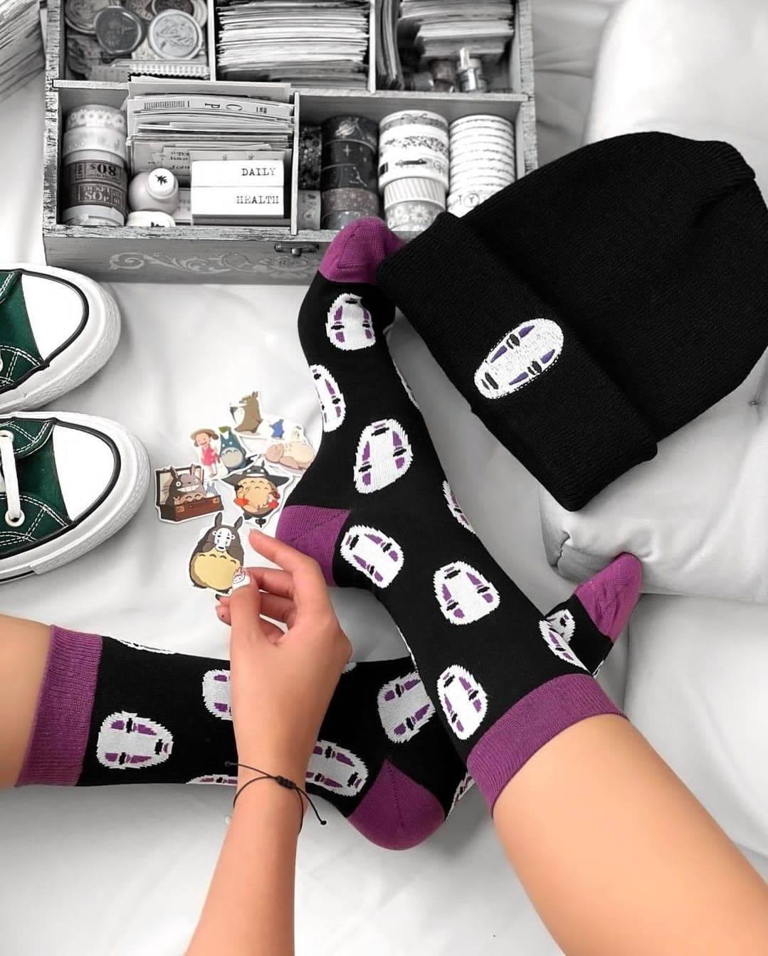 No Face Socks 1-3 جوراب انیمه Spirited Away - Image 1