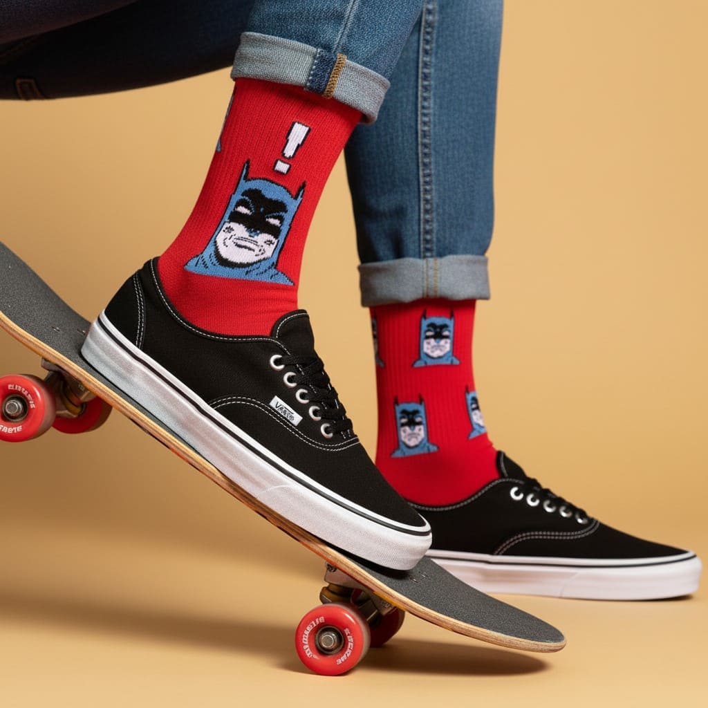 Batman Socks 4-3 جوراب بتمن قرمز