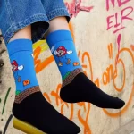 جوراب گیمینگ طرح سوپرماریو