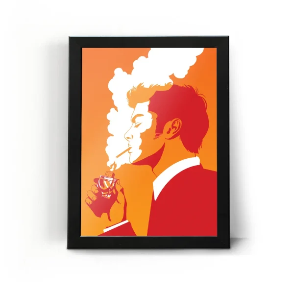 تابلو قاب اسموک Man in Smoke