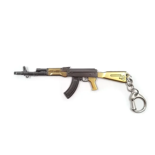 جاکلیدی ماکت اسلحه کلاشینکف طلایی