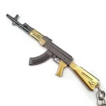 جاکلیدی ماکت اسلحه کلاشینکف طلایی - Image 2