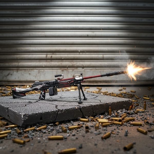 ماکت اسلحه تیربار M249 سایز بزرگ