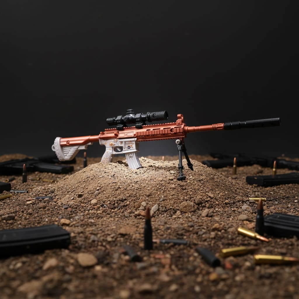ماکت بزرگ اسلحه M416 مسی-03 ماکت اسلحه M416 مسی سایز بزرگ - Image 1