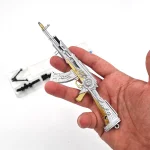 ماکت اسلحه کلاشینکف سفید طلایی - Image 4