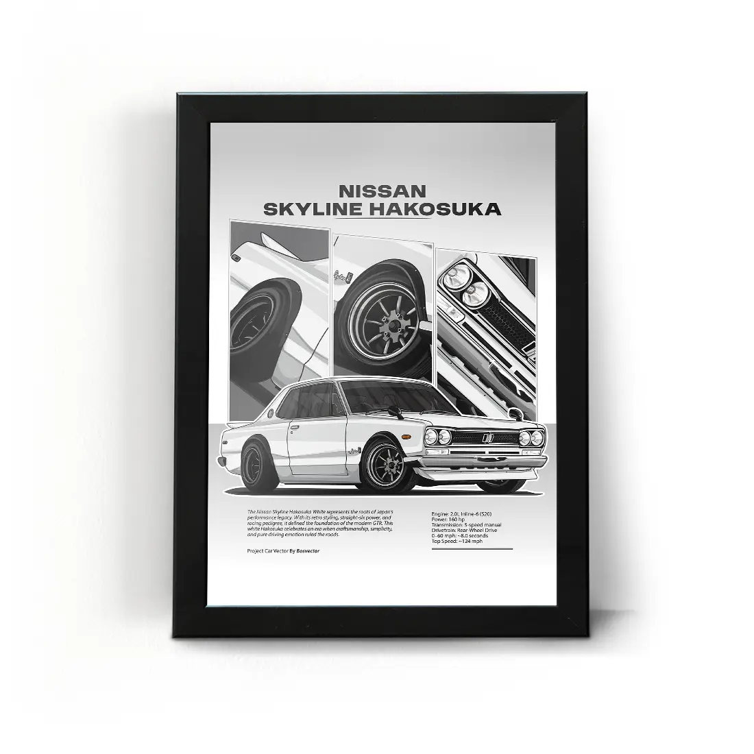 Car Nissan frame-05 تابلو قاب ماشین نیسان 5