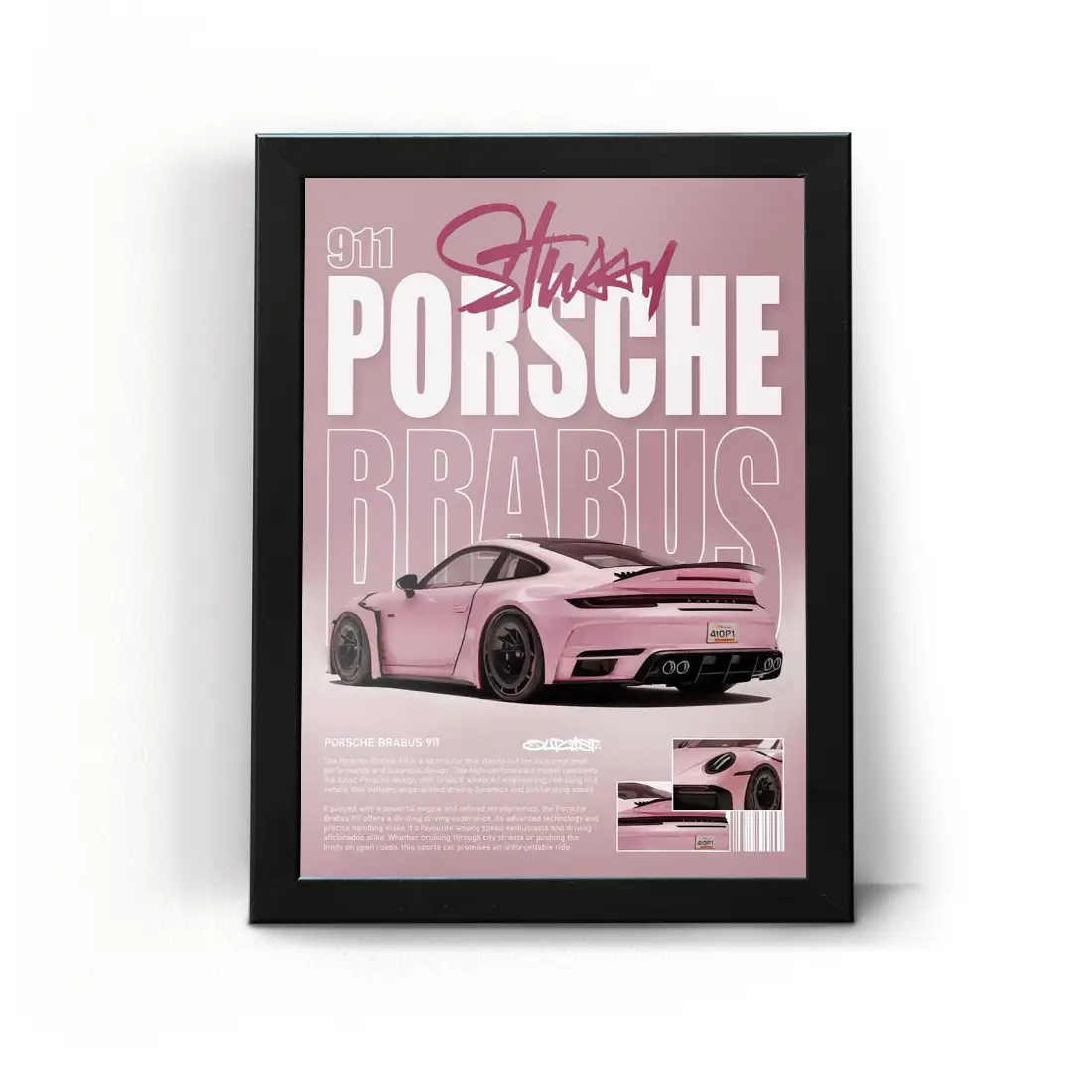 Car Porsche frame-01 تابلو قاب ماشین پورشه باراباس