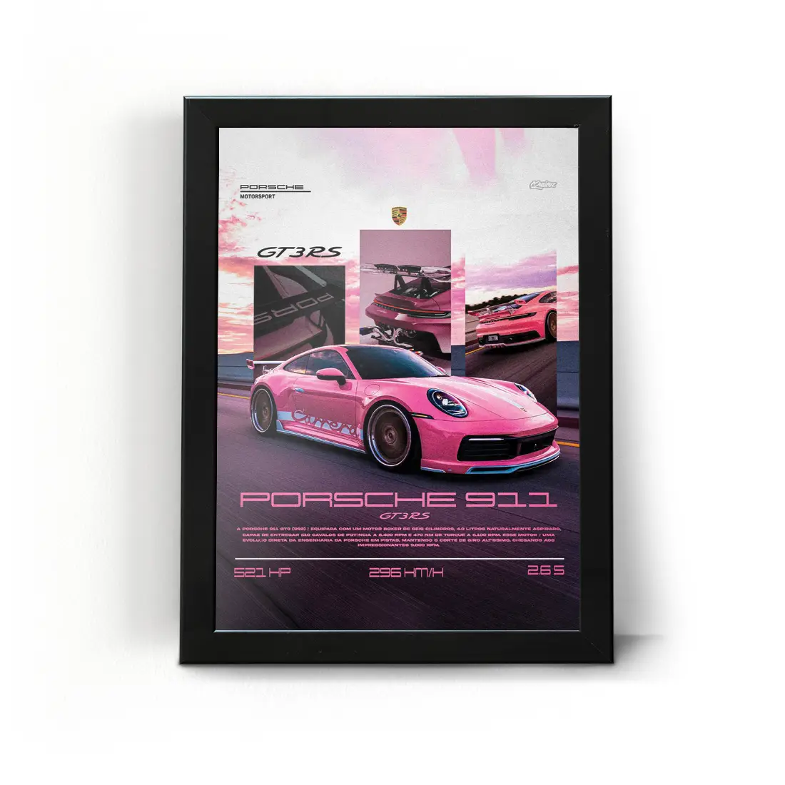 Car Porsche frame-06 تابلو قاب ماشین پورشه 6