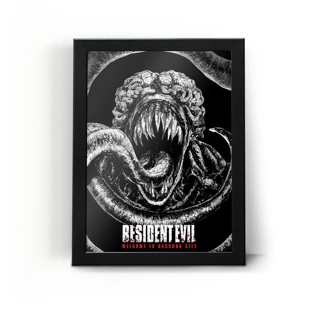 Resident Evil frame-15 تابلو قاب رزیدنت اویل لیکر Resident Evil Licker