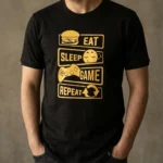 تیشرت گیمینگ Eat Sleep Game