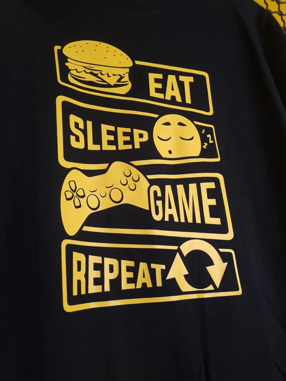 تیشرت گیمینگ Eat Sleep Game - تصویر 3