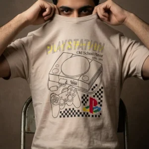 تیشرت خاکی رترو پلی استیشن Playstation