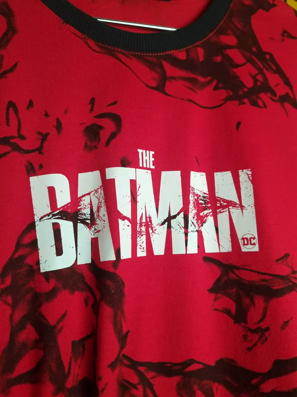 تیشرت بتمن Batman طرح قرمز ابر و بادی - Image 3