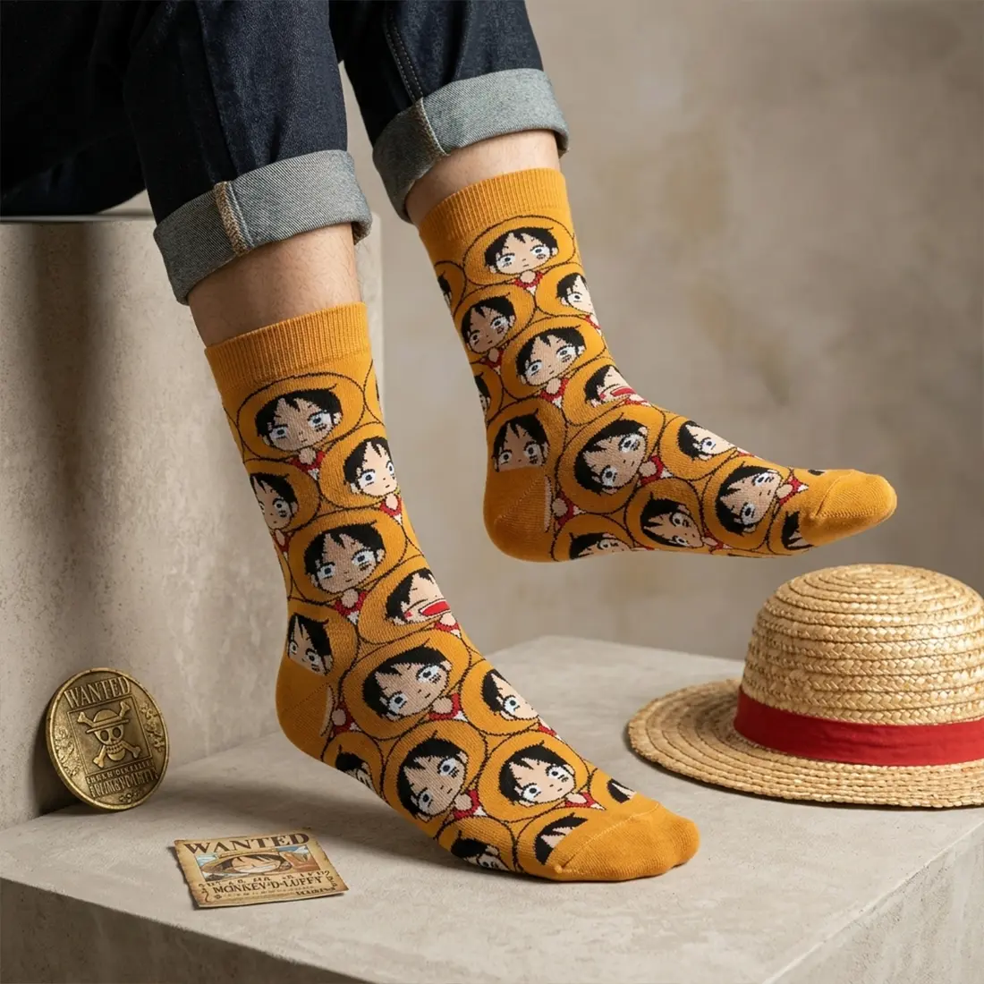 One Piece Socks 1-3 جوراب انیمه لوفی وان پیس
