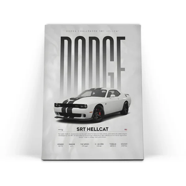 تابلو شاسی ماشین اسپرت داج Dodge طرح 1
