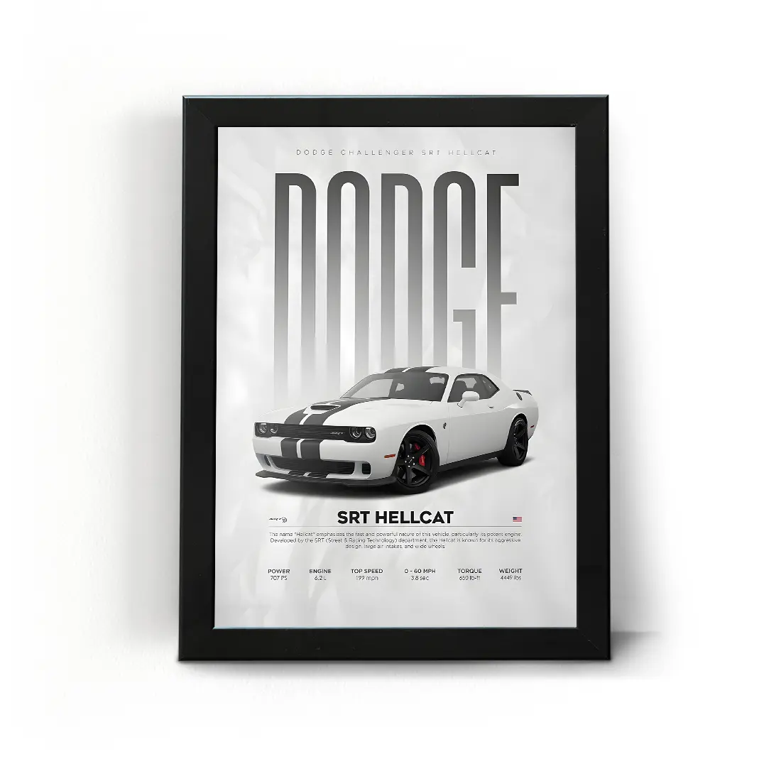 Car Dodge frame-01 تابلو قاب ماشین داج Dodge