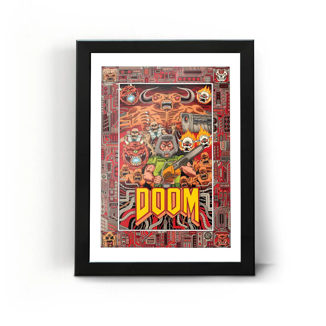Doom frame-15 تابلو قاب دووم Doom طرح 16