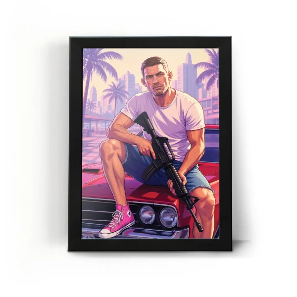 تابلو قاب جی تی ای وی آی GTA V.I طرح 13