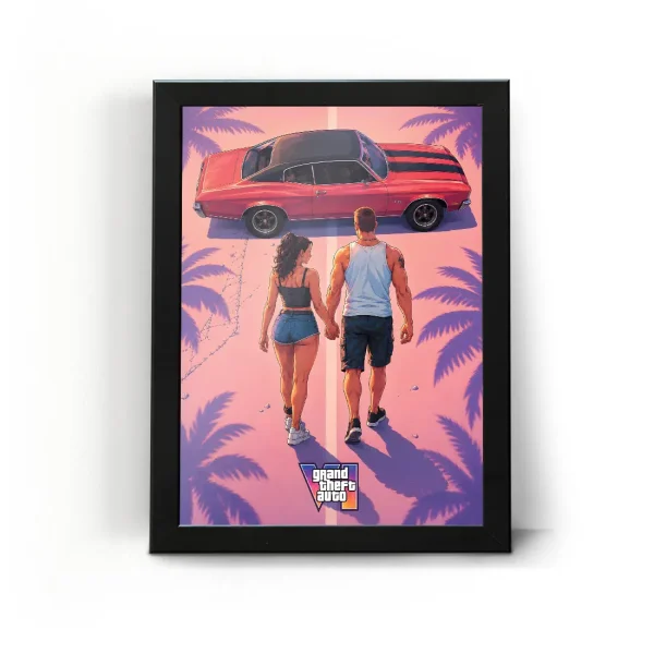 تابلو قاب جی تی ای وی آی GTA V.I طرح 15