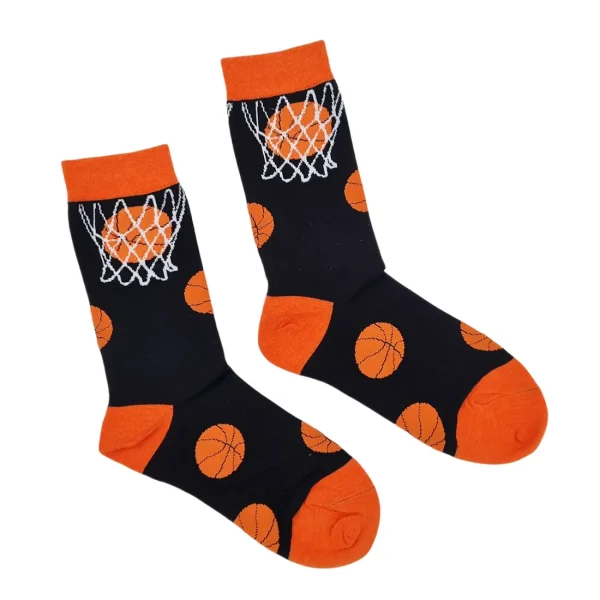 جوراب ورزشی طرح تور و توپ بسکتبال Basketball