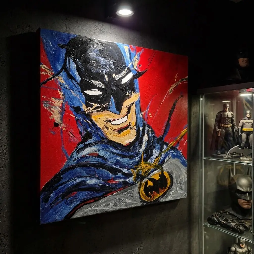 Batman Handmade Art 1-6 تابلو بوم نقاشی بتمن