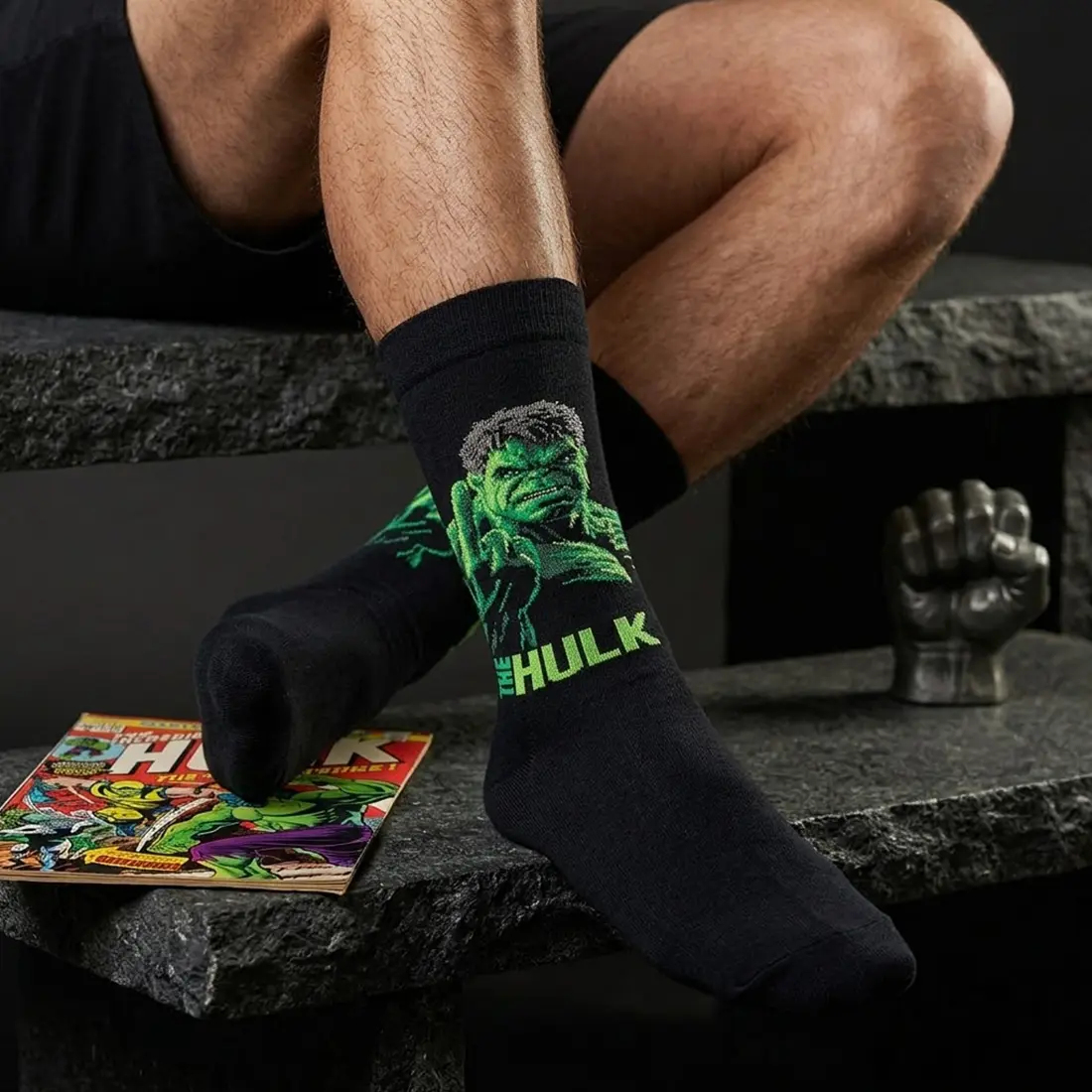 Hulk Socks 2-3 جوراب هالک همیشه عصبانی HULK always angry