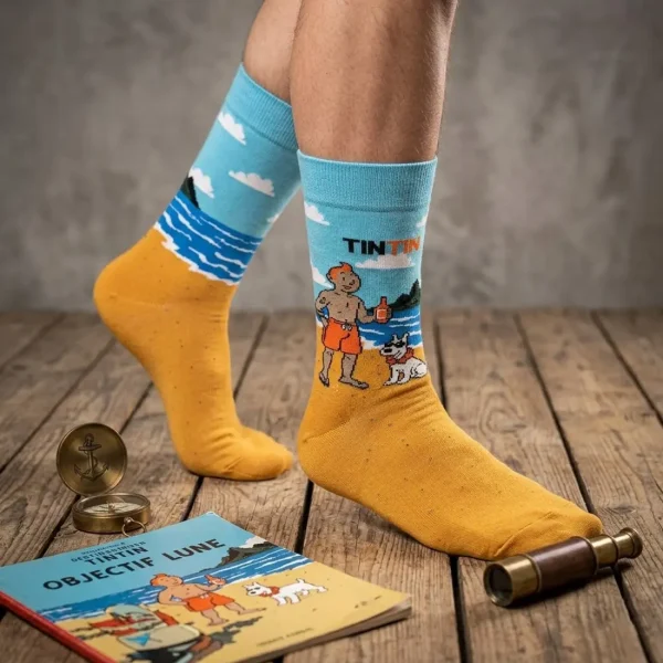جوراب کارتونی طرح ماجراهای تین تین The Tin Tin 2