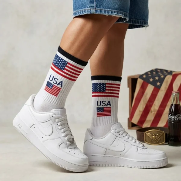 جوراب طرح پرچم آمریکا Usa