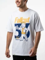 تیشرت سفید فال آوت Fallout طرح Vault Boy