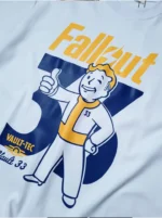 تیشرت سفید فال آوت Fallout طرح Vault Boy - تصویر 2