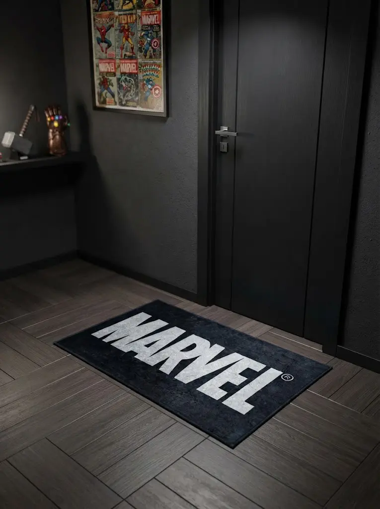 Marvel Doormat 2-1 پادری اتاق طرح مارول مشکی Black Marvel